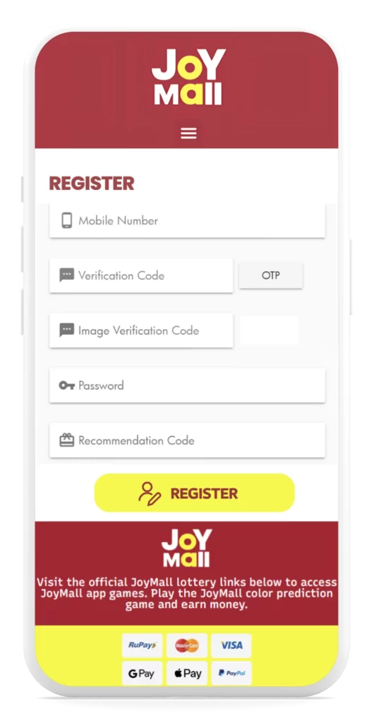 joymall app - register